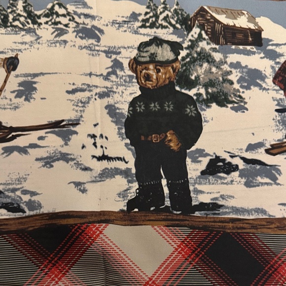 Ralph Lauren Red and Black Plaid Scarf - Picture 5 of 9